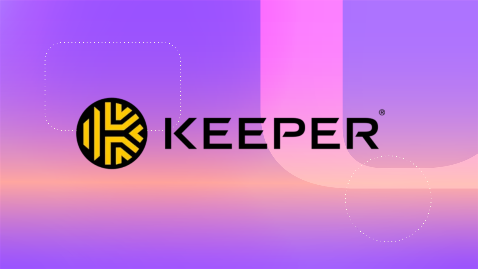 The Keeper logo is displayed against a gradient purple background.